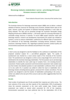 Bioenergy industry stakeholders’ survey - prioritising GIS based biomass resource information. ABBA project report 1
