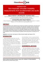 Non-traumatic shoulder instability measurements from accelerometer and audio records