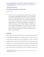 Unbalancing Justice: Overcoming the Limits of the Law in Batman Begins