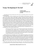 Trump: The Beginning or the End?