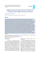 Mediterranean Diet attenuates risk of frailty and sarcopenia: New insights and future directions