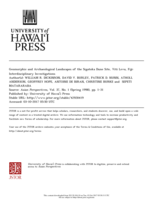 Geomorphic and archaeological landscapes of the Sigatoka dune site, Viti Levu, Fiji: interdisciplinary investigations