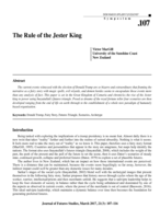The Rule of the Jester King