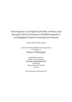 Advancing the use of Digital Game-Play in Primary and Secondary School Classrooms to Establish Supportive and Engaging Classroom Learning Environments