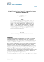 Using A Reflective Court Report To Integrate And Assess Reflective Practice In Law