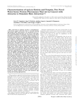 Characterization of Aplysia enticin and temptin, two novel water-borne protein pheromones that act in concert with attractin to stimulate mate attraction
