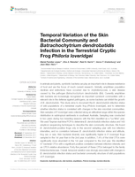 Temporal variation of the skin bacterial community and Batrachochytrium dendrobatidis infection in the terrestrial cryptic frog Philoria loveridgei