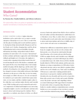 Student Accommodation: Who Cares?