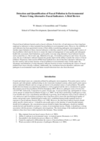 Alternative indicators for detection and quantification of faecal pollution