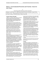 Environmental Protection and Tourism: Issues for East Timor