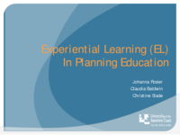 Existing Experiential Learning Practice in Australia and New Zealand Planning Programs