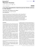 In situ surface functionalization of plasticized poly(vinyl chloride) membranes by 'click chemistry'