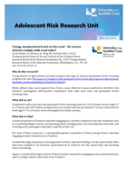 Young, Inexperienced, and on the Road: Do Novice Drivers Comply with Road Rules?