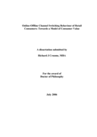 Online-Offline Channel Switching Behaviour of Retail Consumers: Towards a Model of Consumer Value