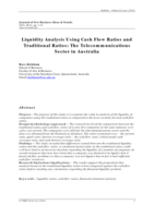 Liquidity Analysis Using Cash Flow Ratios and Traditional Ratios: The Telecommunications Sector in Australia