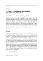 A typology of coastal researchers' modes of interactions with stakeholders