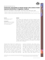 Community vulnerability to climate change in the context of other exposure-sensitivities in Kugluktuk, Nunavut