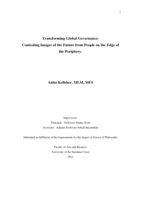 Transforming Global Governance: Contesting Images of the Future from People on the Edge of the Periphery