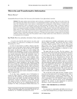Microvita and Transformative Information