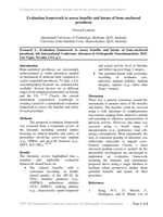 Evaluation framework to assess benefits and harms of bone-anchored prosthesis
