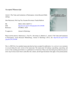 The Value and Limitations of Participatory Action Research Methodology