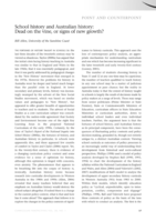 School history and Australian history: Dead on the vine, or signs of new growth?