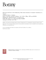 Plant size and form in the understory palm genus Geonoma: are species variations on a theme?