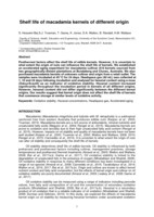 Shelf life of macadamia kernels of different origin