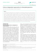 Culture-independent approaches to chlamydial genomics
