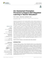 Are assessment exemplars perceived to support self-regulated learning in teacher education?