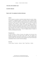 Dead or Alive? The animism of artefact in literature