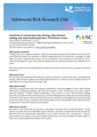 Sensitivity to reward and risky driving, risky decision making, and risky health behaviour: A literature review