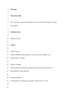 Preseason Body Composition Adaptations in Elite Caucasian and Polynesian Rugby Union Athletes