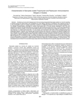 Characterization of Sarcoptes scabiei Tropomyosin and Paramyosin: Immunoreactive Allergens in Scabies