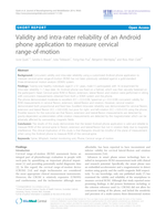 Validity and intra-rater reliability of an Android phone application to measure cervical range-of-motion