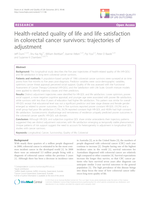 Health-related quality of life and life satisfaction in colorectal cancer survivors: trajectories of adjustment