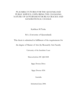 Plausible futures for the Queensland Public Service: exploring the changing nature of government bureaucracies and generational change