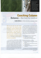 Balance - the key to control