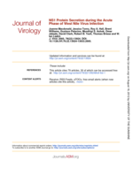 NS1 Protein Secretion during the Acute Phase of West Nile Virus Infection