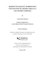 Reproductive Biology, Hybridisation and Gene Flow of Corymbia torelliana and Corymbia citriodora
