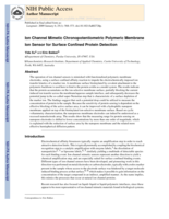 Ion Channel Mimetic Chronopotentiometric Polymeric Membrane Ion Sensor for Surface-Confined Protein Detection