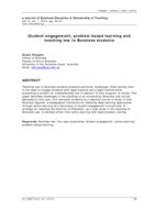 Student engagement, problem-based learning and teaching law to Business Students