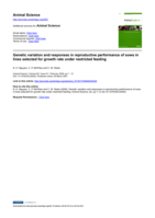 Genetic variation and responses in reproductive performance of sows in lines selected for growth rate under restricted feeding