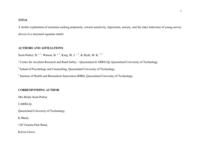 A further exploration of sensation seeking propensity, reward sensitivity, depression, anxiety, and the risky behaviour of young novice drivers in a structural equation model