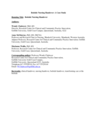 Bedside nursing handover: A case study