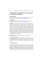 Creativity in Regional Australian Accounting Firms