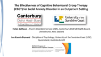 The Effectiveness of Cognitive Behavioural Group Therapy (CBGT) for Social Anxiety Disorder in an Outpatient Setting