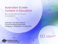 Australian screen content in education
