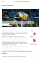 The Paralympics is changing the way people perceive disabilities