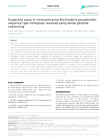 Suspected cases of intracontinental Burkholderia pseudomallei sequence type homoplasy resolved using whole-genome sequencing